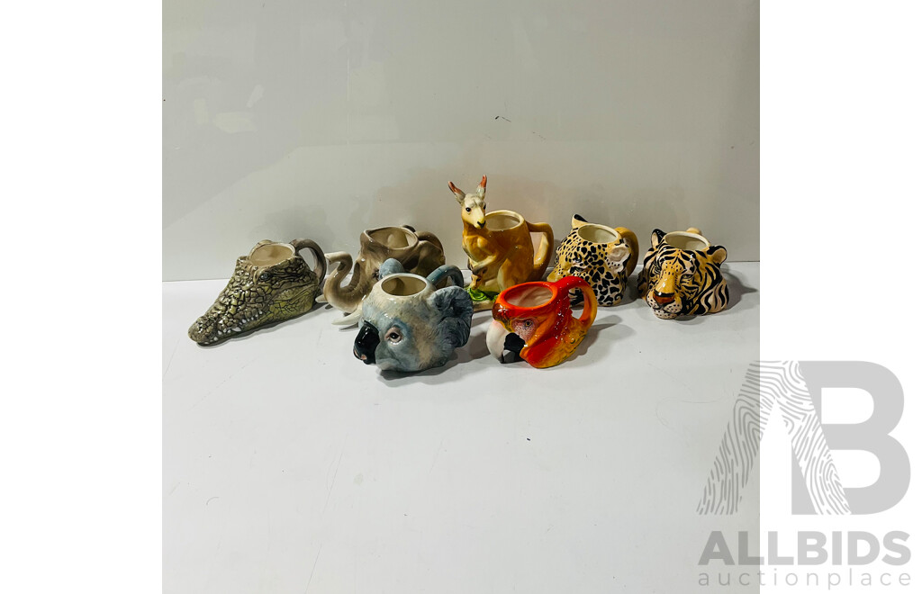 Collection of Ceramic Reproduction Animal Mugs