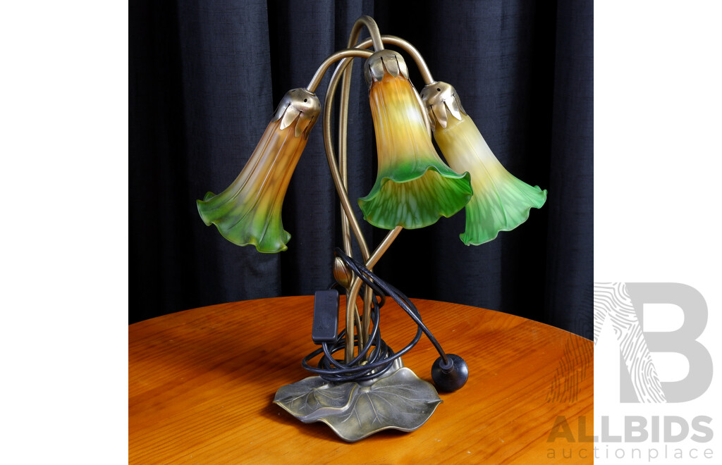 Brass Tulip Form Table Lamp