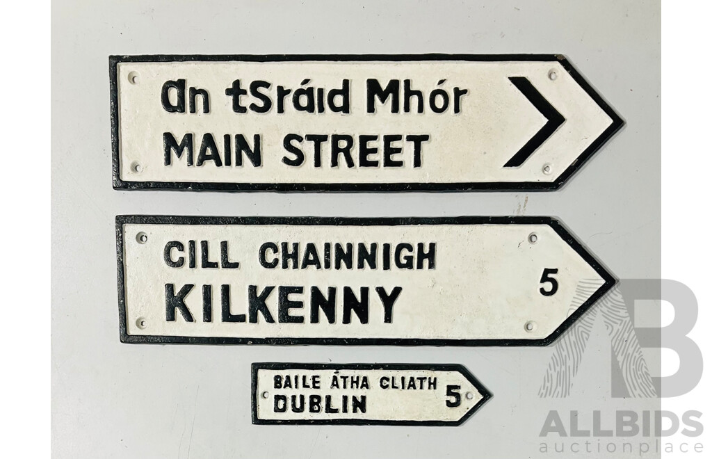 Collection of Cast-iron Reproduction Street Signs