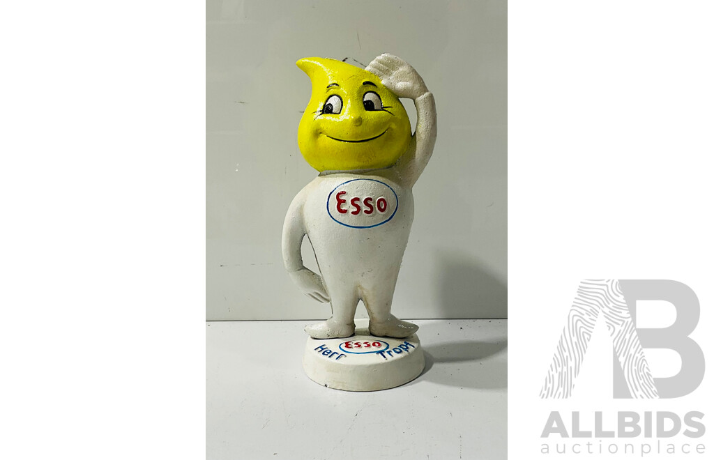 Cast Iron Painted Reproduction Esso Man Figure