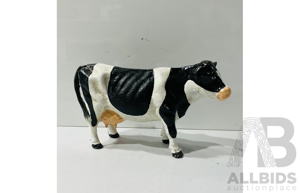 Cast Iron Painted Reproduction Cow