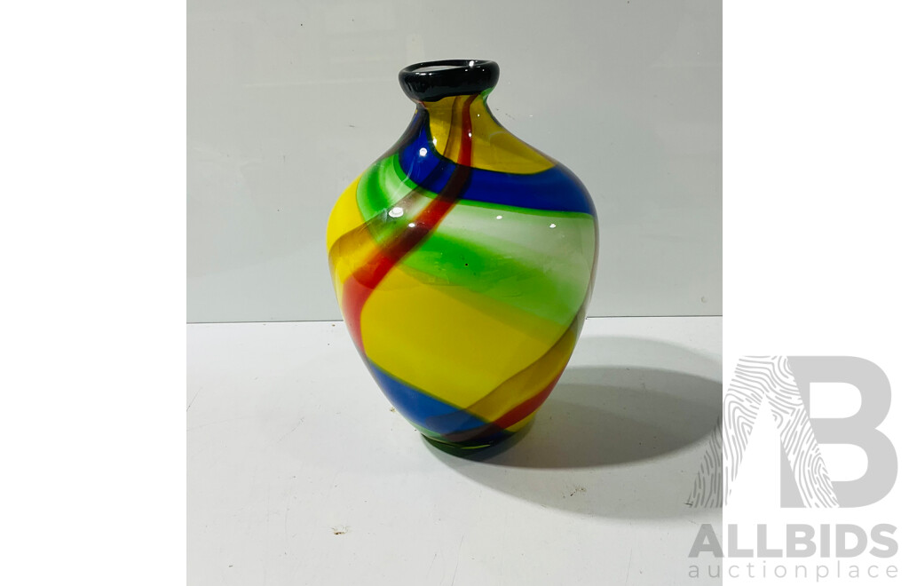 Retro Style Heavy Glass Vase