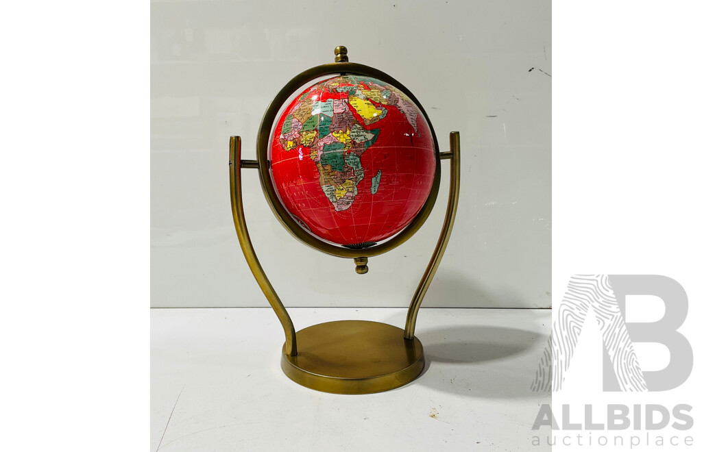 Small Red World Globe