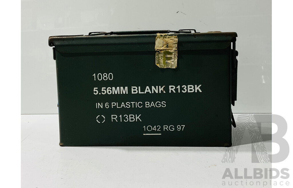 Vintage Army Ammo Box with Several Brass Wheels