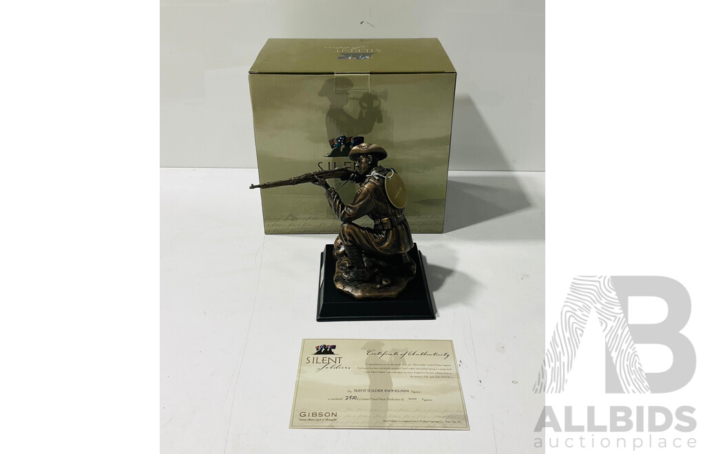 Silent Soldier Taking Aim Limited Edition Figurine #2420/5000 From the Silent Soldier Series From Gibson