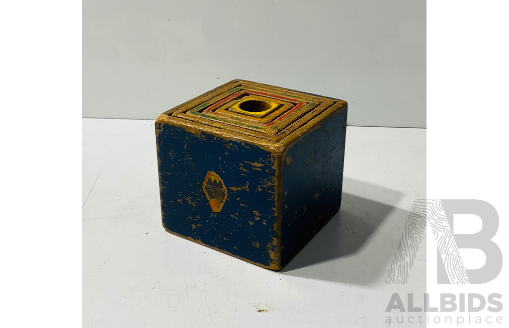 Vintage Wooden Building Block Set