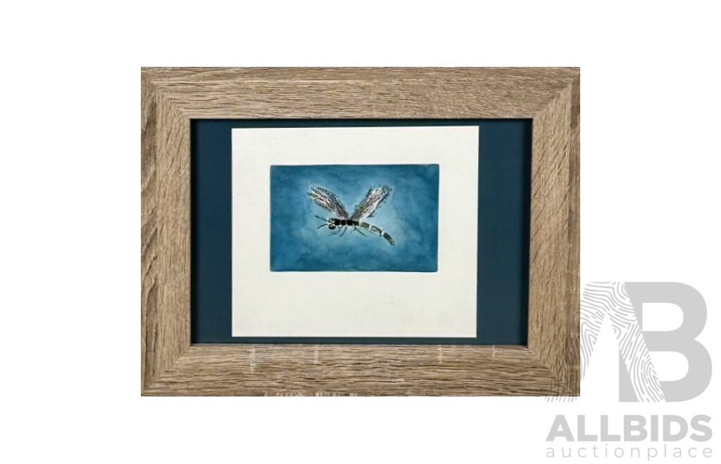 Pro Hart, (20th Century, Australian, 1928-2006), The Dragonfly, Hand Coloured 