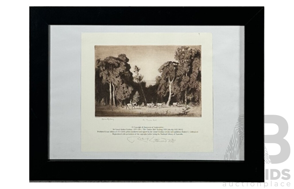 Lionel Lindsay, (19/20th Centuries, Australian, 1874-1961), The Timber Belt & Steps of the Sailor's Return, The Rocks Sydney, Pair of Editioned Reproduction Giclee Prints, 49 x 36 and 36 x 49 cm (frames) (2)