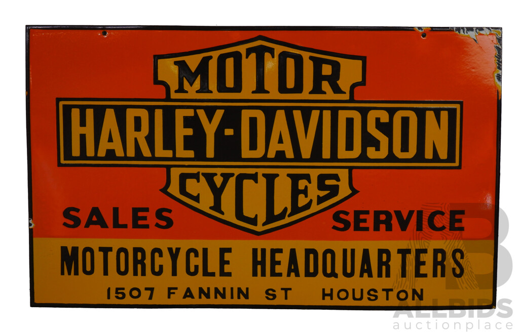 Reproduction Harley Davidson Sales Sign