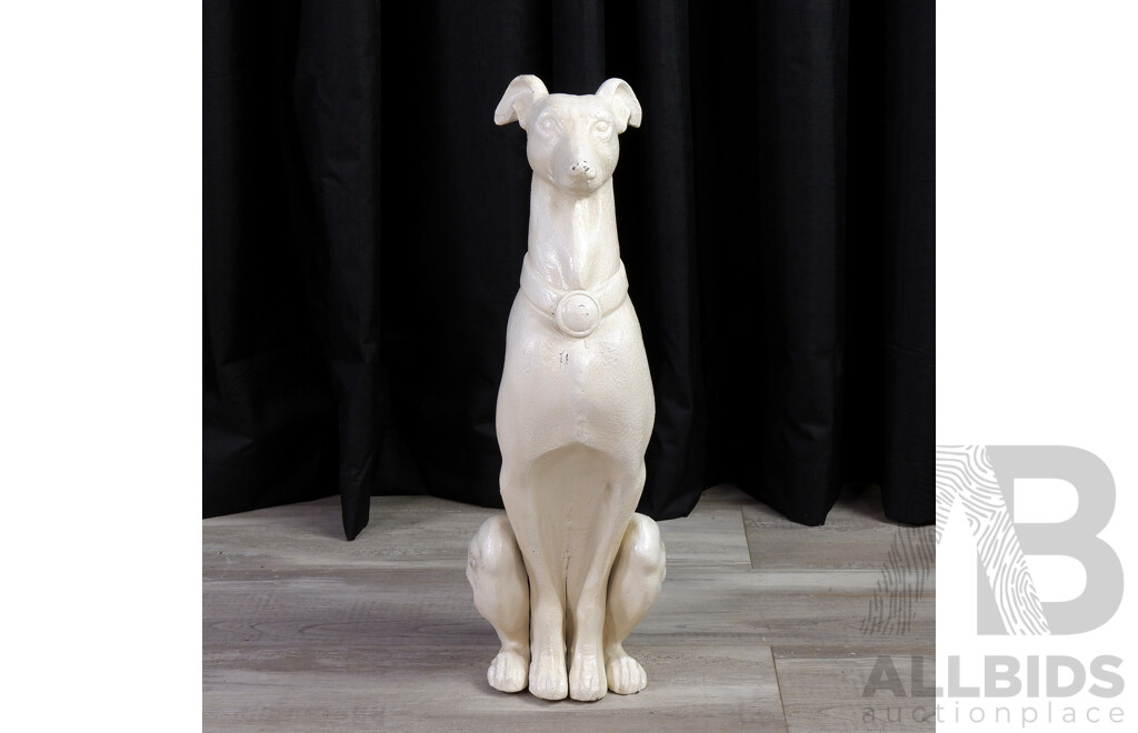 Solid Cast Iron Figure of a Serene Italian Greyhound