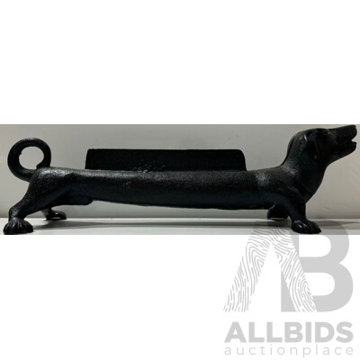 Cast Iron Reproduction Dachshund Shoe Scraper