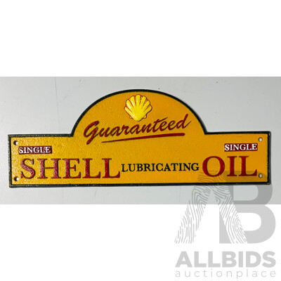 Reproduction Cast Iron Shell Oil Wall Sign