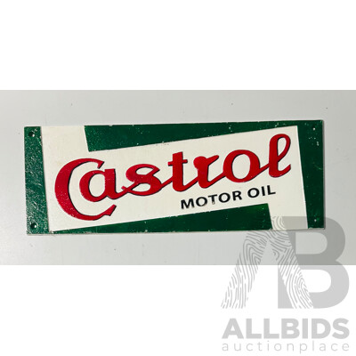 Reproduction Cast Iron Castor Motor Oil Wall Sign