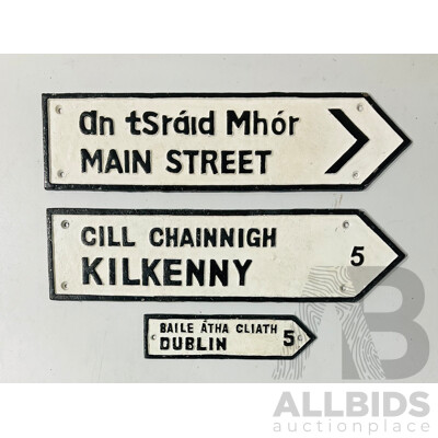 Collection of Cast-iron Reproduction Street Signs