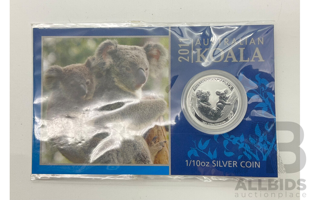 2011 Perth Mint Fine Silver Koala 10c Coin.