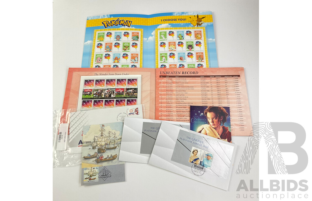 Quantity Australian Stamps, Including Pokemon and Black Caviar.