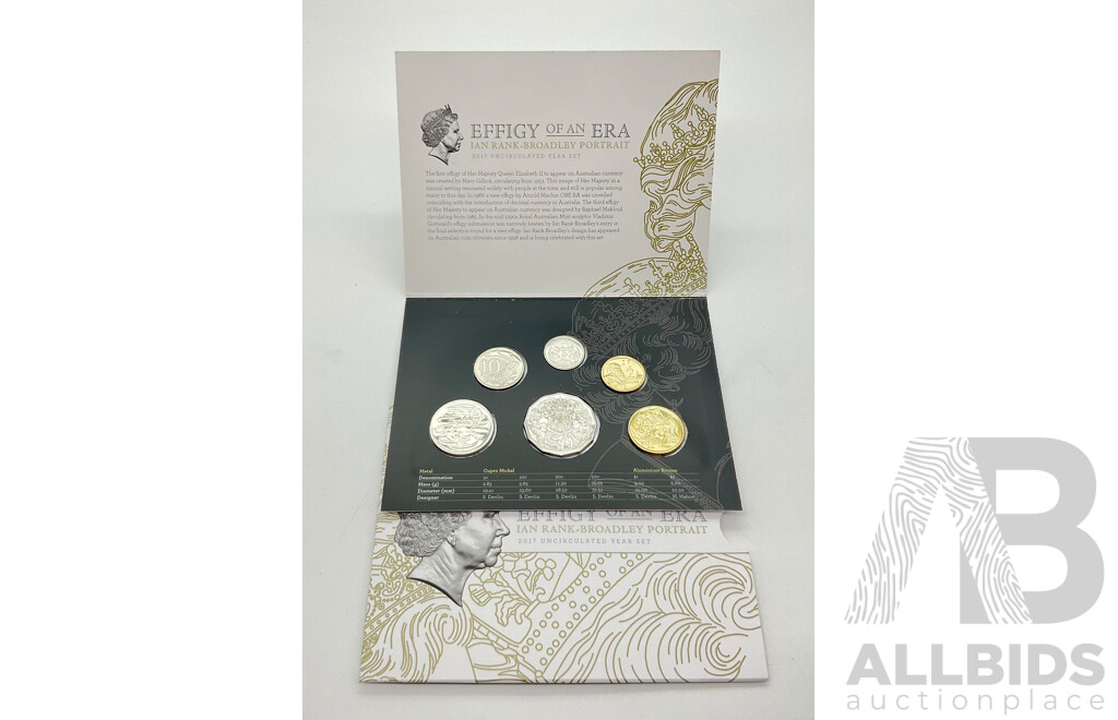 2017 6 Coin Set.QE2 Effigy of an Era