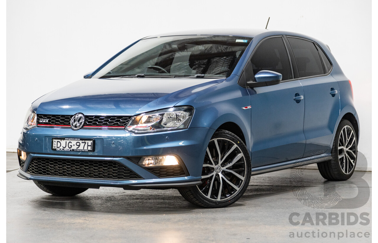 8/2016 Volkswagen Polo GTi 6R MY16 5d Hatchback Blue Silk Metallic Turbo 1.8L