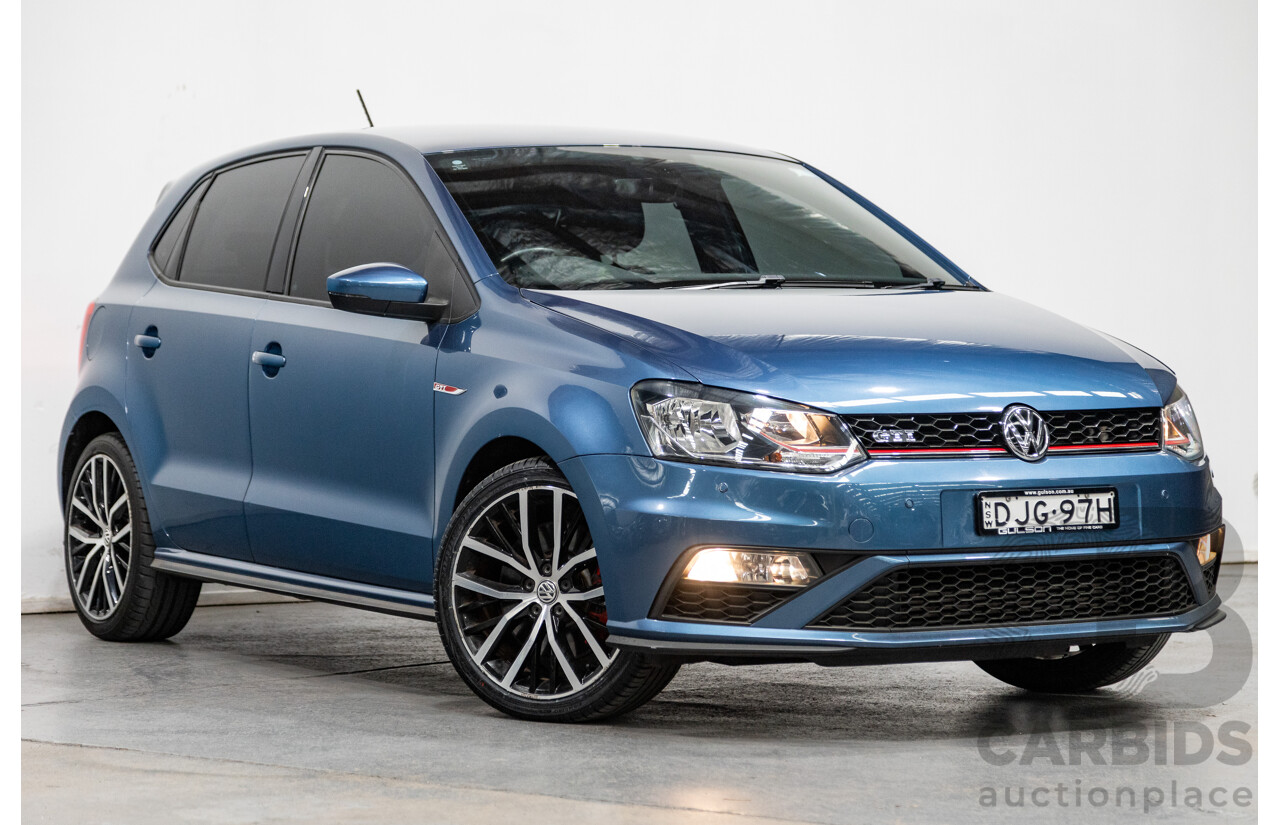 8/2016 Volkswagen Polo GTi 6R MY16 5d Hatchback Blue Silk Metallic Turbo 1.8L