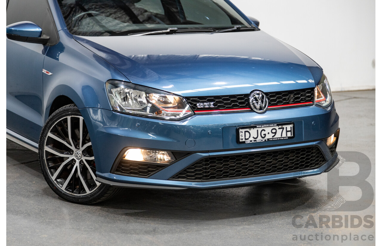 8/2016 Volkswagen Polo GTi 6R MY16 5d Hatchback Blue Silk Metallic Turbo 1.8L