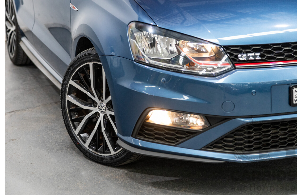 8/2016 Volkswagen Polo GTi 6R MY16 5d Hatchback Blue Silk Metallic Turbo 1.8L