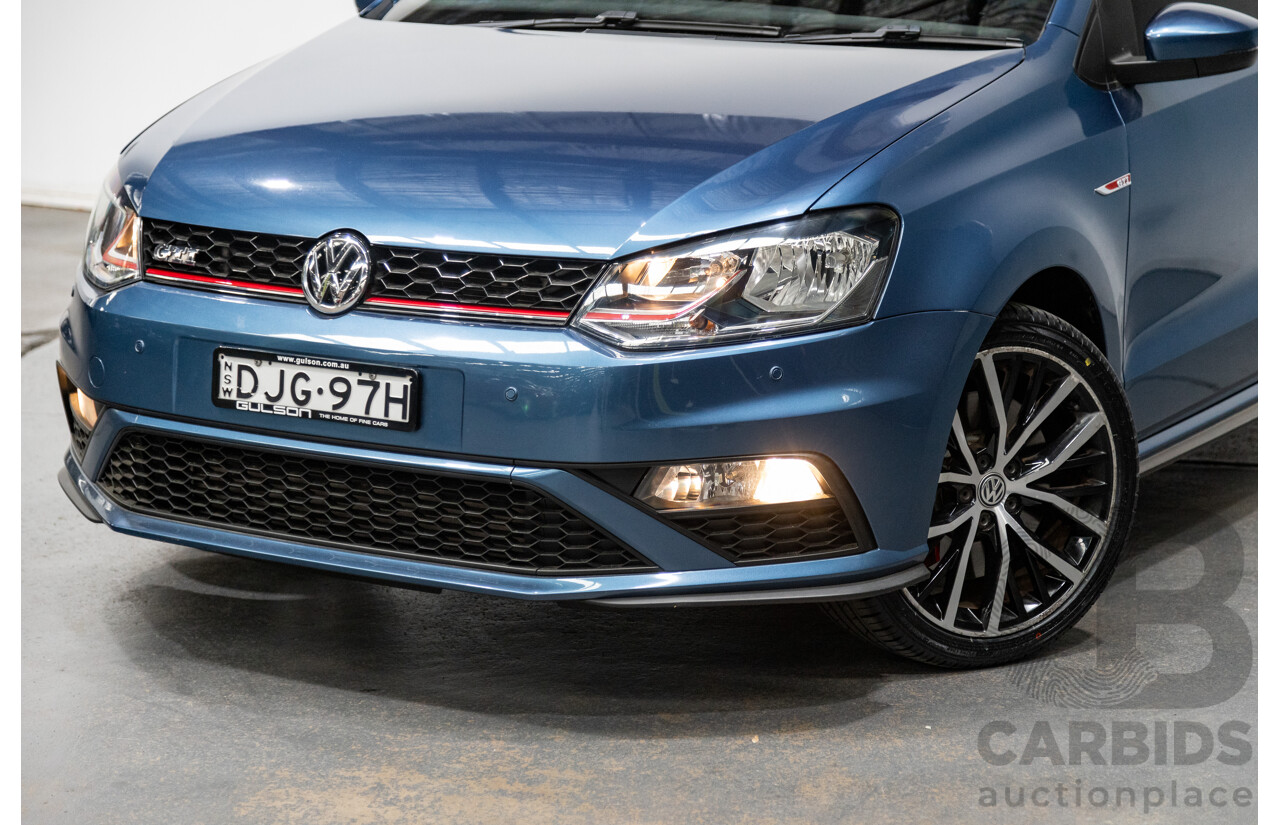 8/2016 Volkswagen Polo GTi 6R MY16 5d Hatchback Blue Silk Metallic Turbo 1.8L