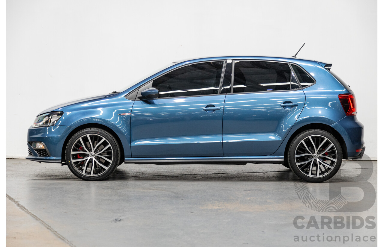 8/2016 Volkswagen Polo GTi 6R MY16 5d Hatchback Blue Silk Metallic Turbo 1.8L