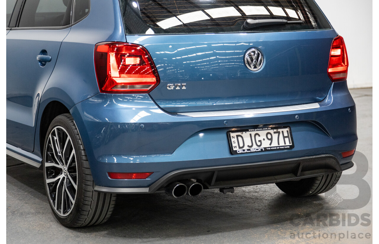 8/2016 Volkswagen Polo GTi 6R MY16 5d Hatchback Blue Silk Metallic Turbo 1.8L