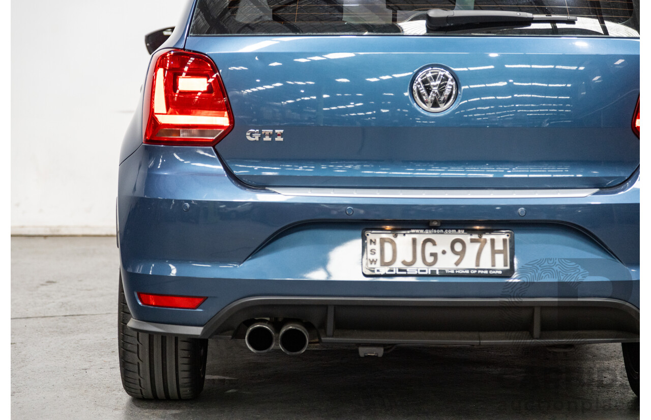 8/2016 Volkswagen Polo GTi 6R MY16 5d Hatchback Blue Silk Metallic Turbo 1.8L