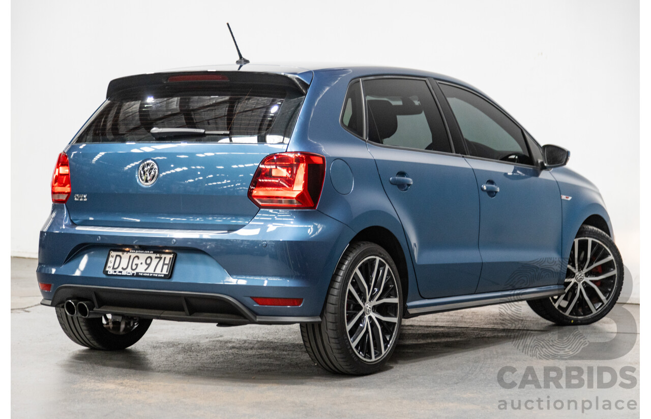 8/2016 Volkswagen Polo GTi 6R MY16 5d Hatchback Blue Silk Metallic Turbo 1.8L