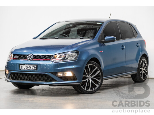 8/2016 Volkswagen Polo GTi 6R MY16 5d Hatchback Blue Silk Metallic Turbo 1.8L