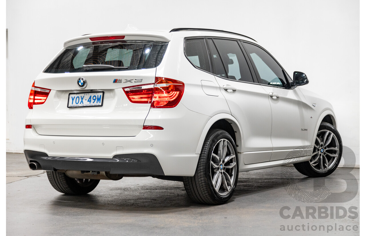 6/2015 Bmw X3 Xdrive 20d LCI (AWD) M-Sport Package F25 MY15 4d Wagon White Turbo Diesel 2.0L