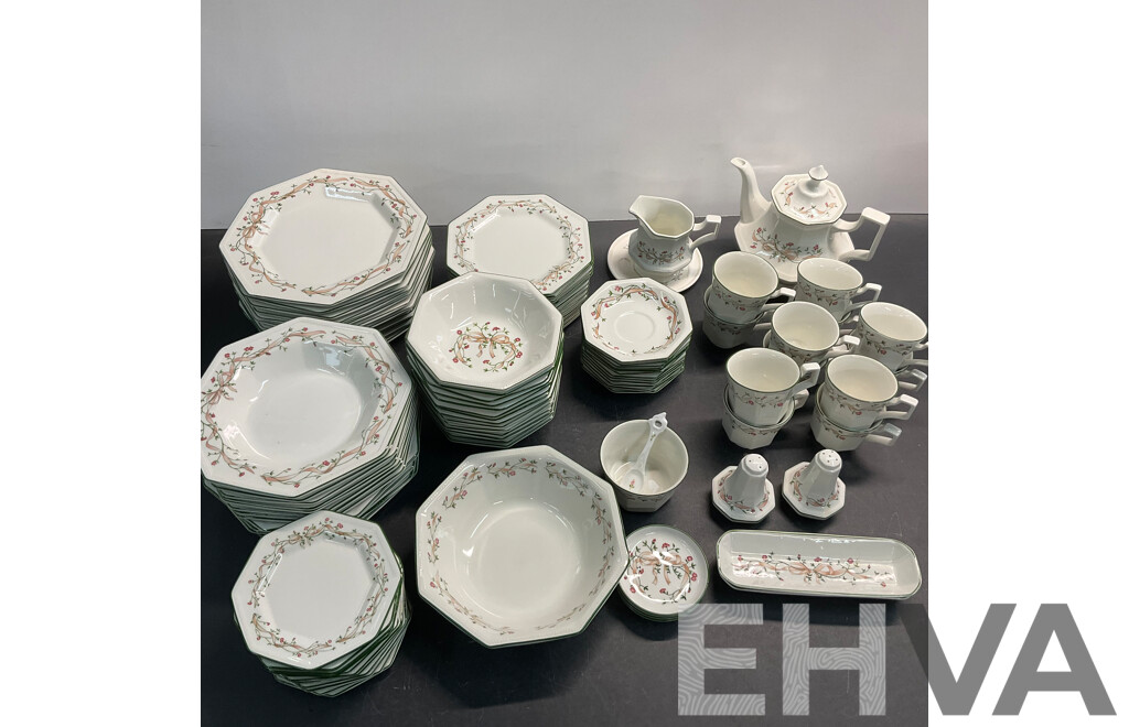 Large Collection of Vintage JOHNSON BROTHERS Eternal Bean Set of 12 Dinner Set & Tea Set