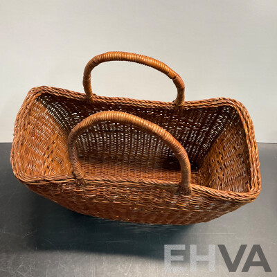 Vintage Globus Gateway Bag & Vintage EMRIK Bag & Wicker Picnic Suitcase/Basket - Lot of 5 