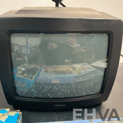 Vintage PALSONIC & SONY Old TV & Two Way Communication System & SHEEN TV Games