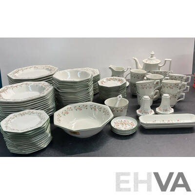 Large Collection of Vintage JOHNSON BROTHERS Eternal Bean Set of 12 Dinner Set & Tea Set