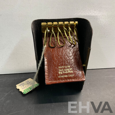 Vintage PARKER & SHEAFFER Fountain Pen & ANTHONY ROYALE Square Brown Cufflinks & Assorted of Vintage Wallet/Keytainer/Case & More