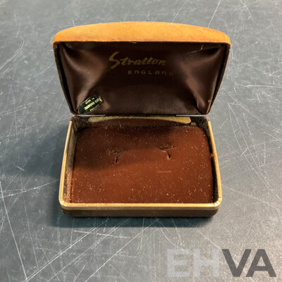 Vintage PARKER & SHEAFFER Fountain Pen & ANTHONY ROYALE Square Brown Cufflinks & Assorted of Vintage Wallet/Keytainer/Case & More