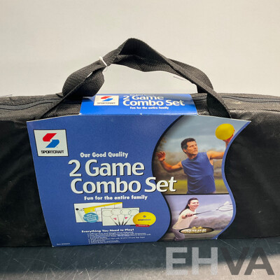 SPORTCRAFT 2 Game Combo Set & Bocce Game Set