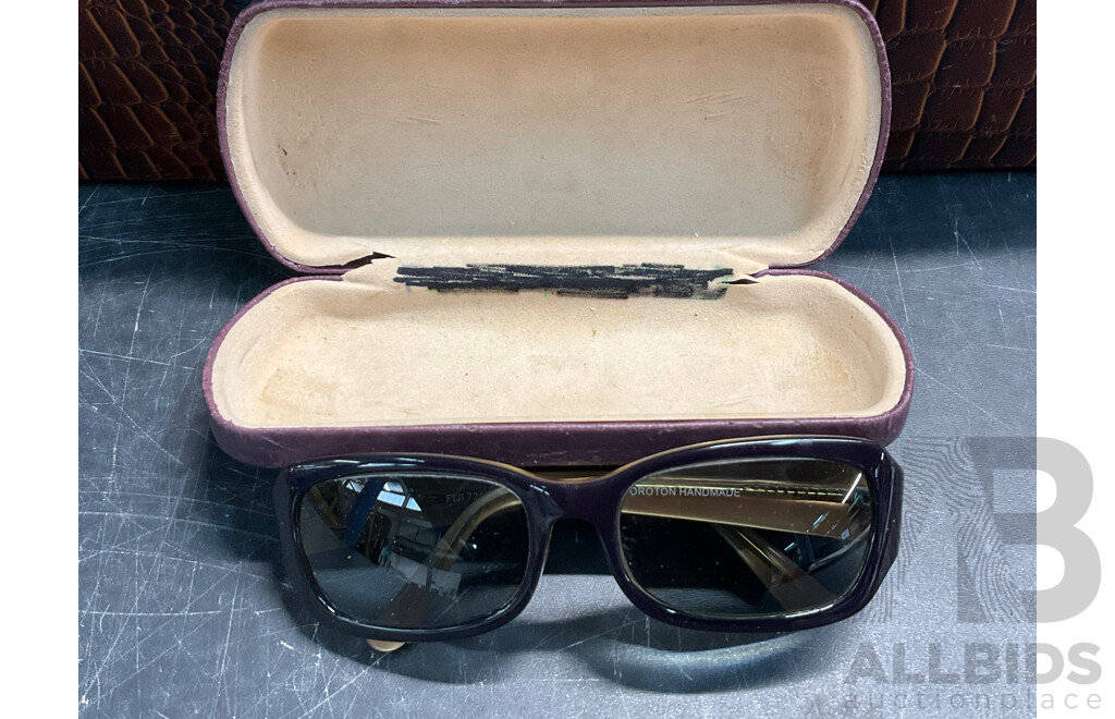 Brown Bag W/ Prescription Sunglasses - Lot of 2