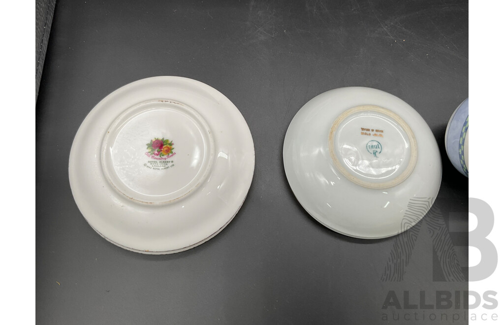 Assorted Vintage Fine China Tableware - Limoges, Royal Doulton, Royal Albert, Wedgwood, Rosy China