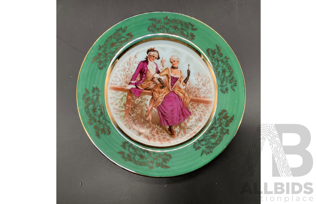 Collectable Miss May Sartoris Plate & Vintage Couples Plate with Stand