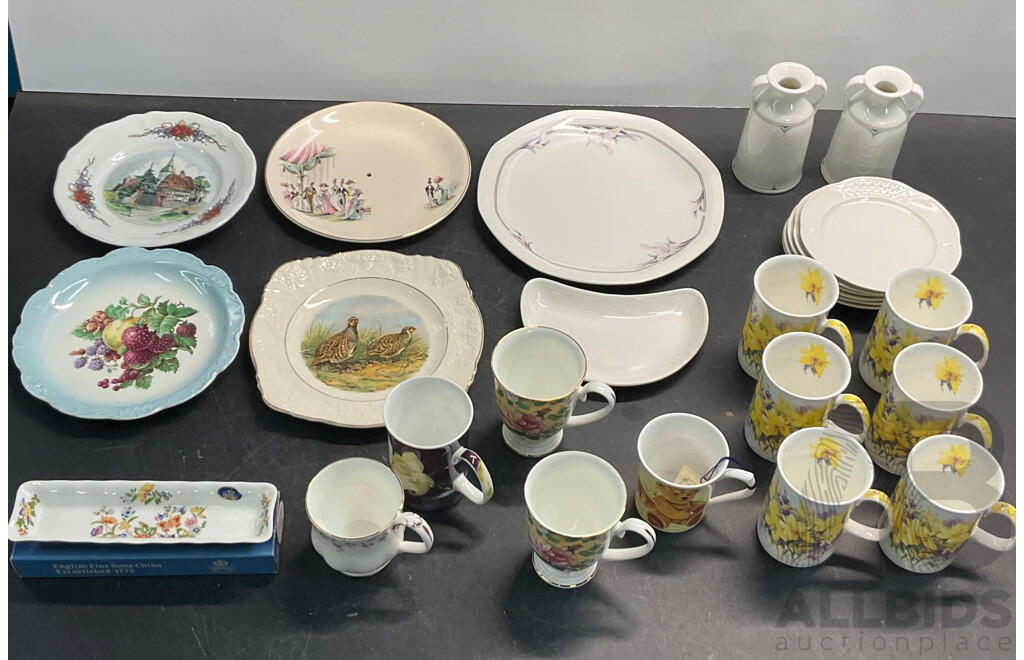 Assorted of Collectable Tableware and Mugs - Including Royal Doulton, Villeroy& Boch, Royal Albert and More