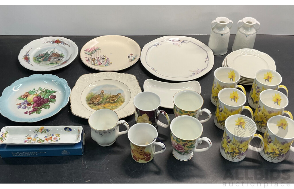 Assorted of Collectable Tableware and Mugs - Including Royal Doulton, Villeroy& Boch, Royal Albert and More