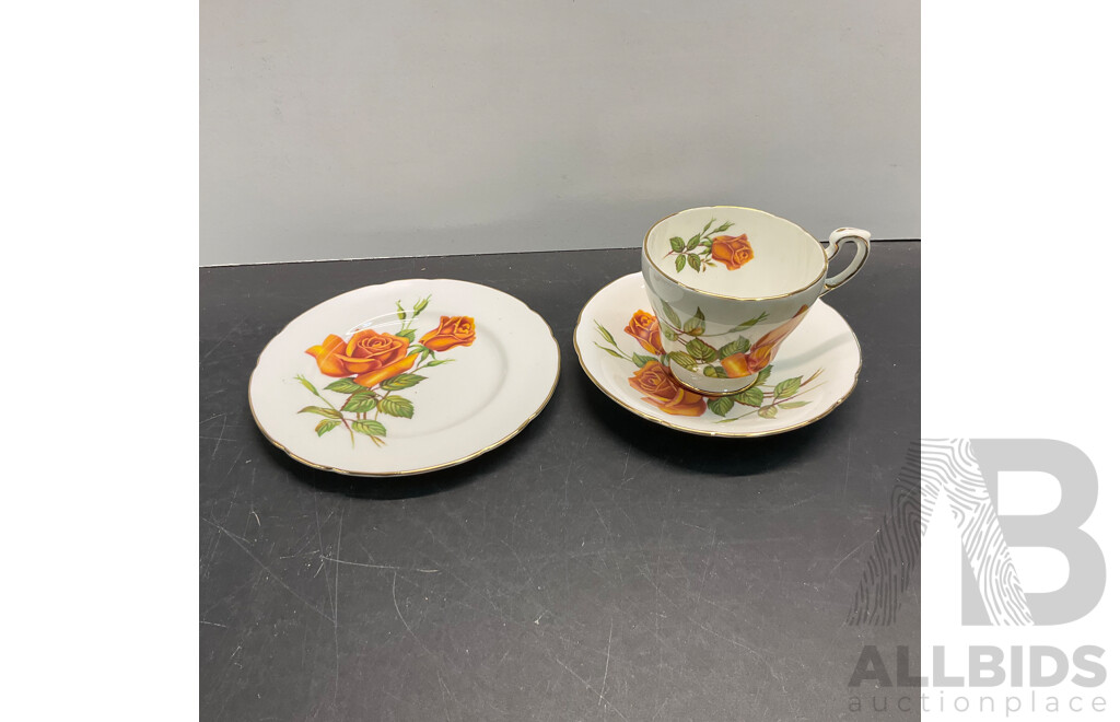 Vintage Bone China Tea Cup, Sacuer, Plate - 10 Sets - Including EB, Crown Trent, DUCHESS & More