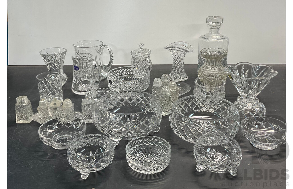 Large Collection of Crystal Glassware Including Stuart, Royal Doulton,MARQUIS and More