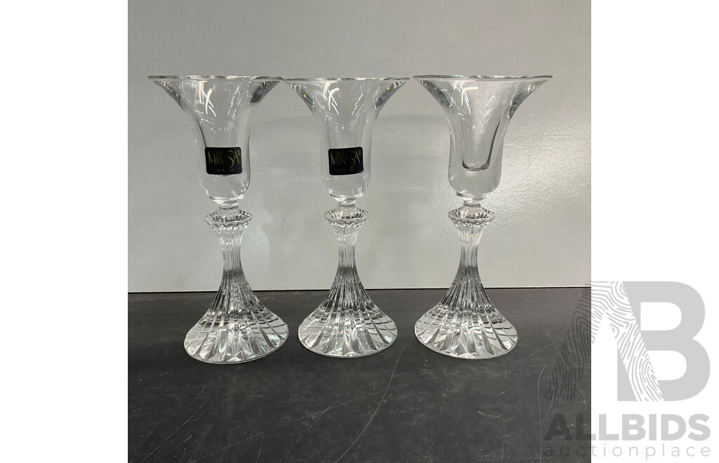 Large Collection of Crystal Glassware Including BOHEMIA, MIKASA, Stuart and More