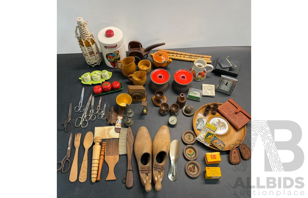 Large Collection of Vintage Household Tools and Decorative Items