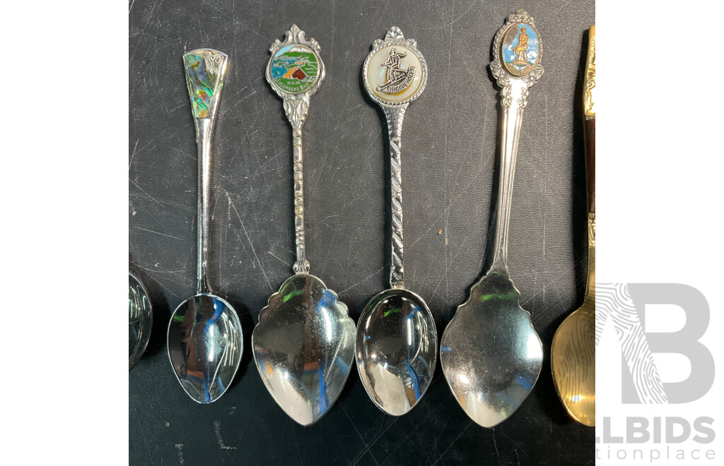 Vintage Silver Plated Serving Tableware and Collectable Vintage Spoon - Lot of 29