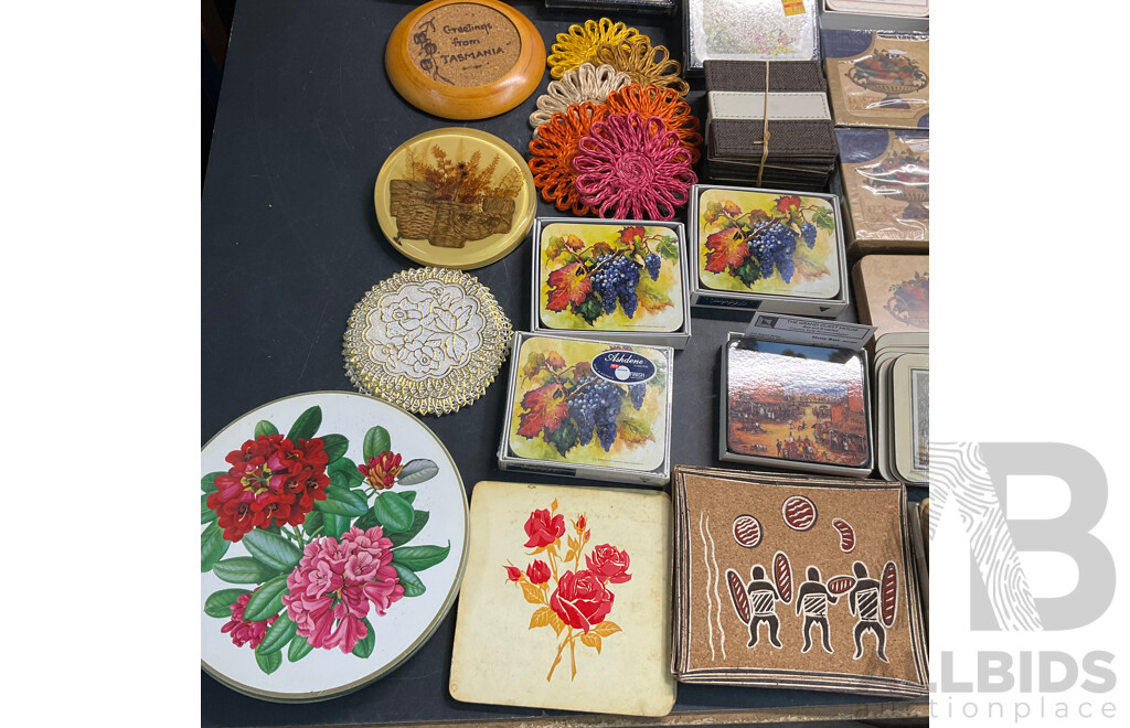 Large Collection of Vintage Place Mat & Coasters Included ASHDENE, JASON, PINPERNEL and More